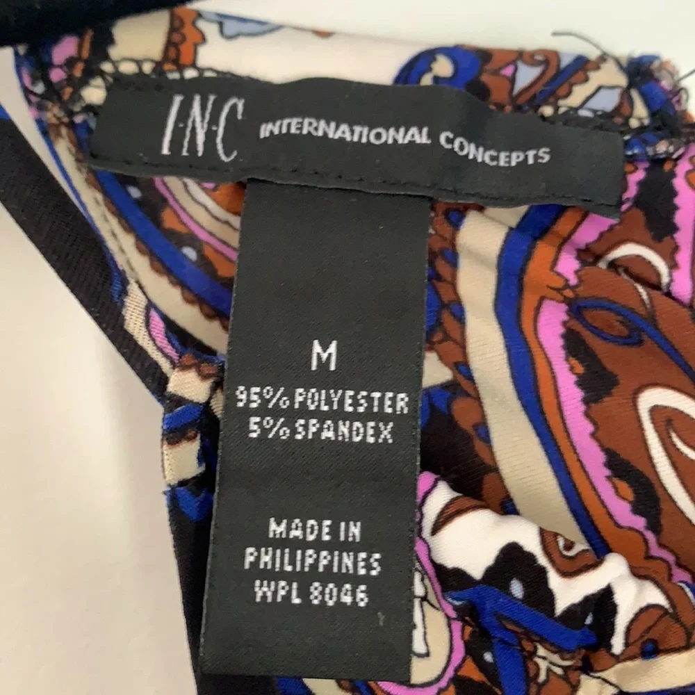 INC Strappy Maxi Dress. Black, Pink, Burgundy. Size M NWT #001 - Picture 4 of 8